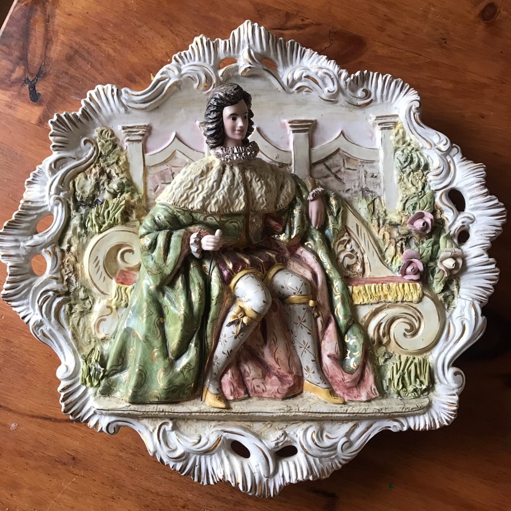 RARE Vintage Italian Benrose porcelain wall plaque